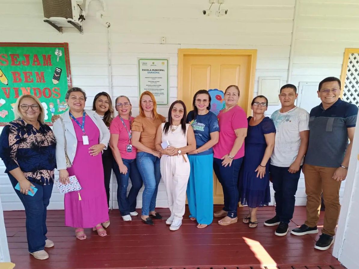 Equipe da Secretaria Municipal de Educação de Porto Grande faz visita a Secretaria de Educação de Laranjal do Jari.